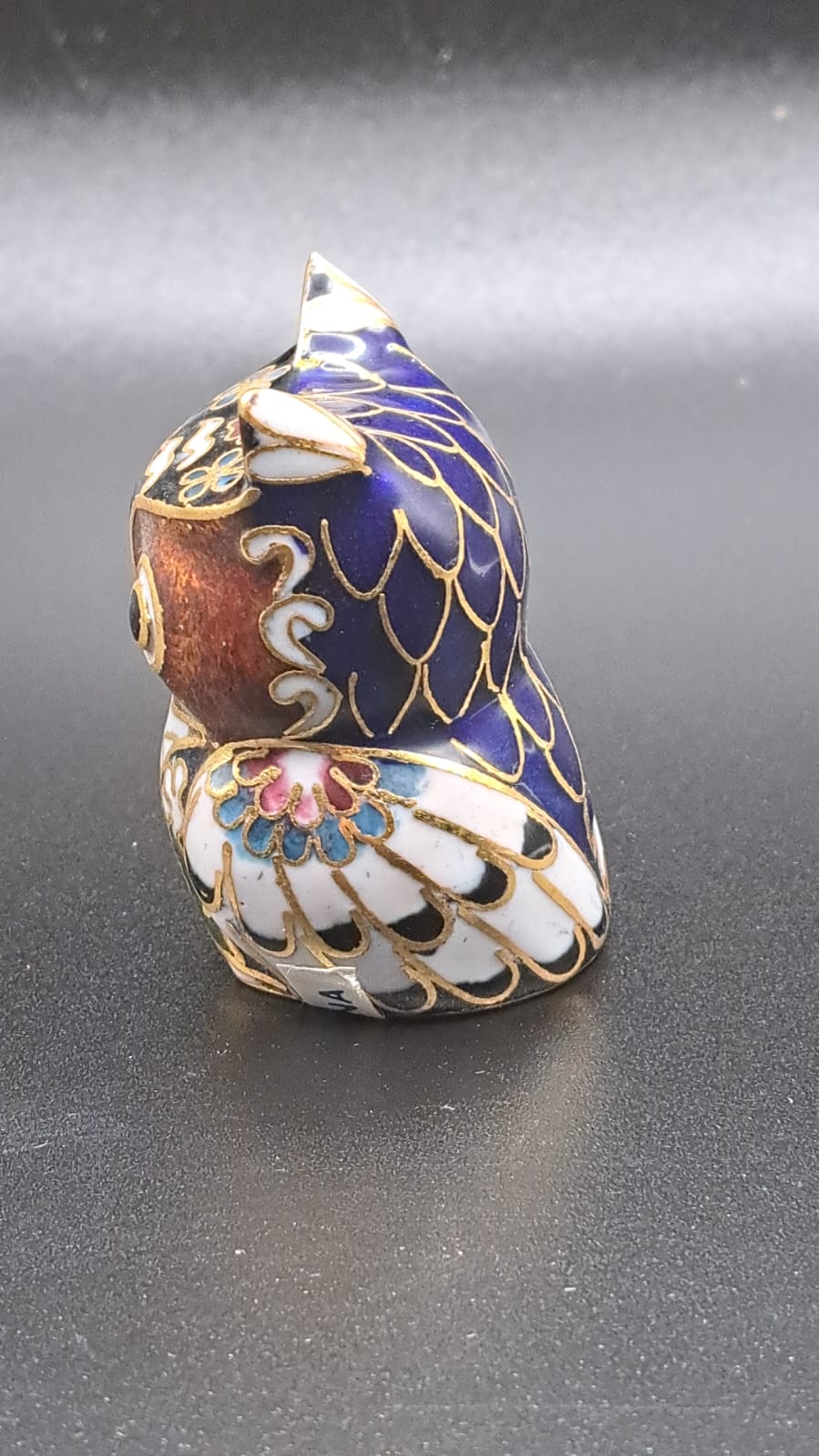 Chinesische Tierfigur Cloisonné Kunsthandwerk Eule Neu 5x3x3cm Aa2-2-1