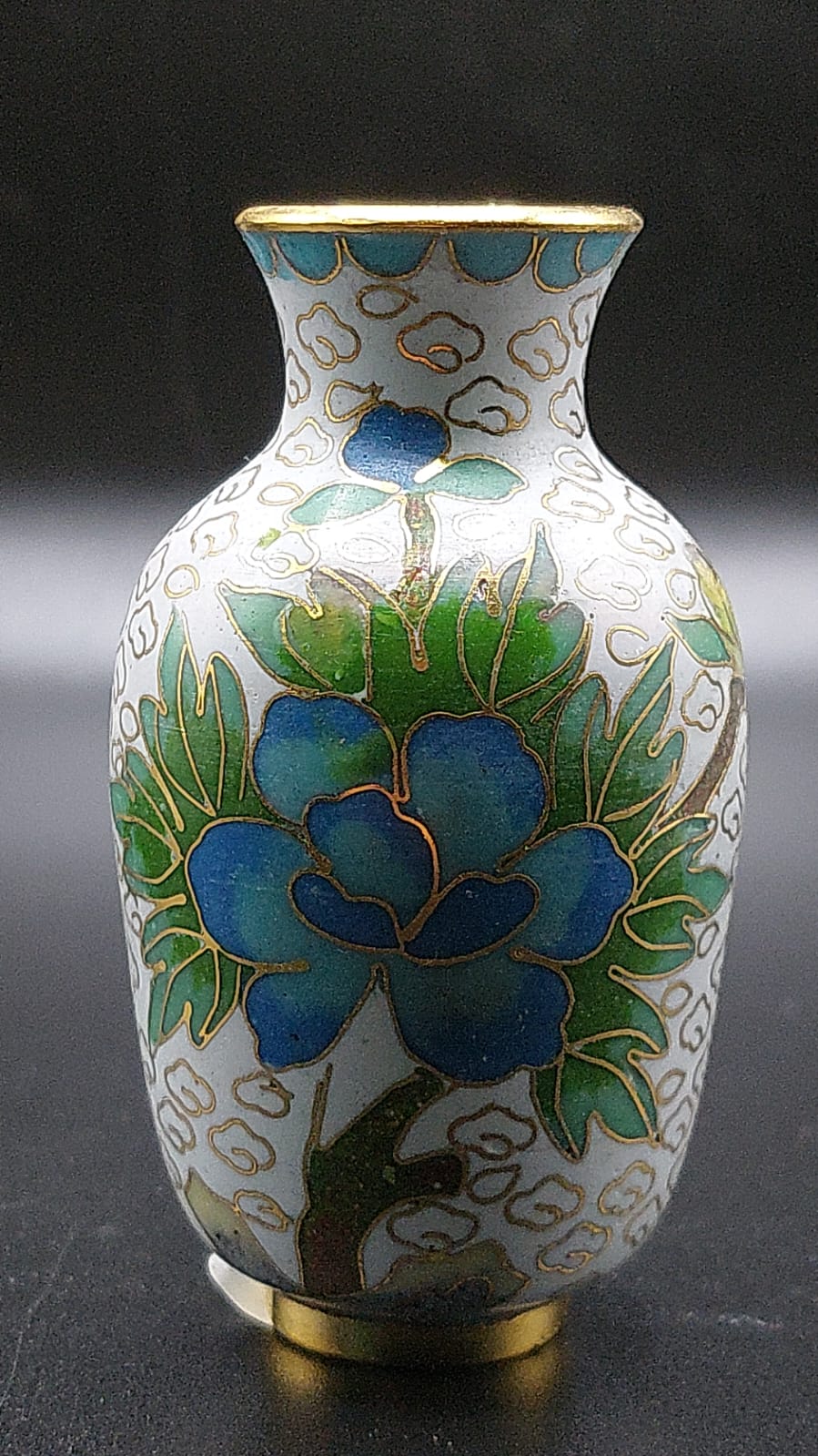 China, Cloisonne, sehr schöne vase, Blumen 6x3x3cm A-3-4