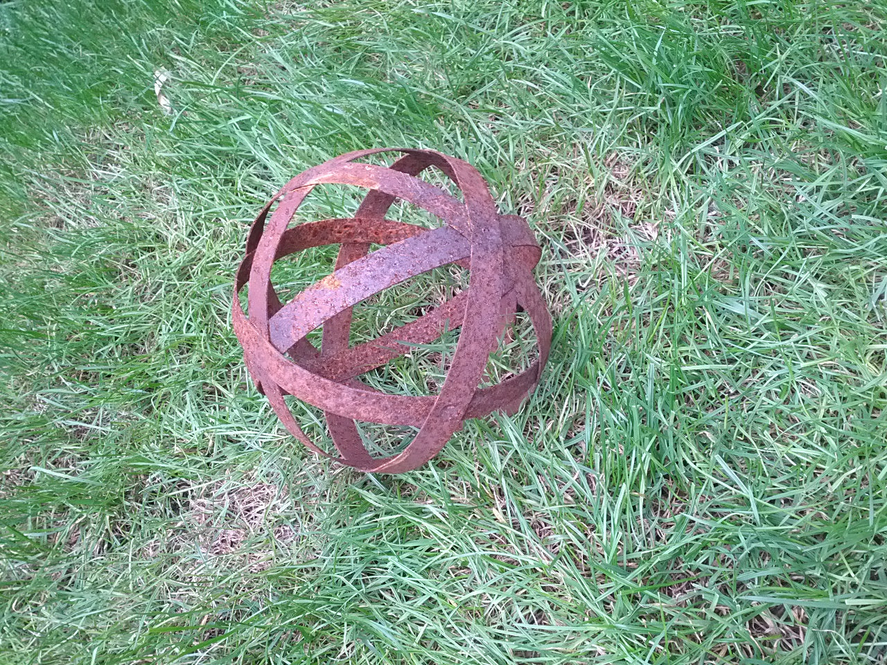 3 pcs. garden ball, rust, garden decoration