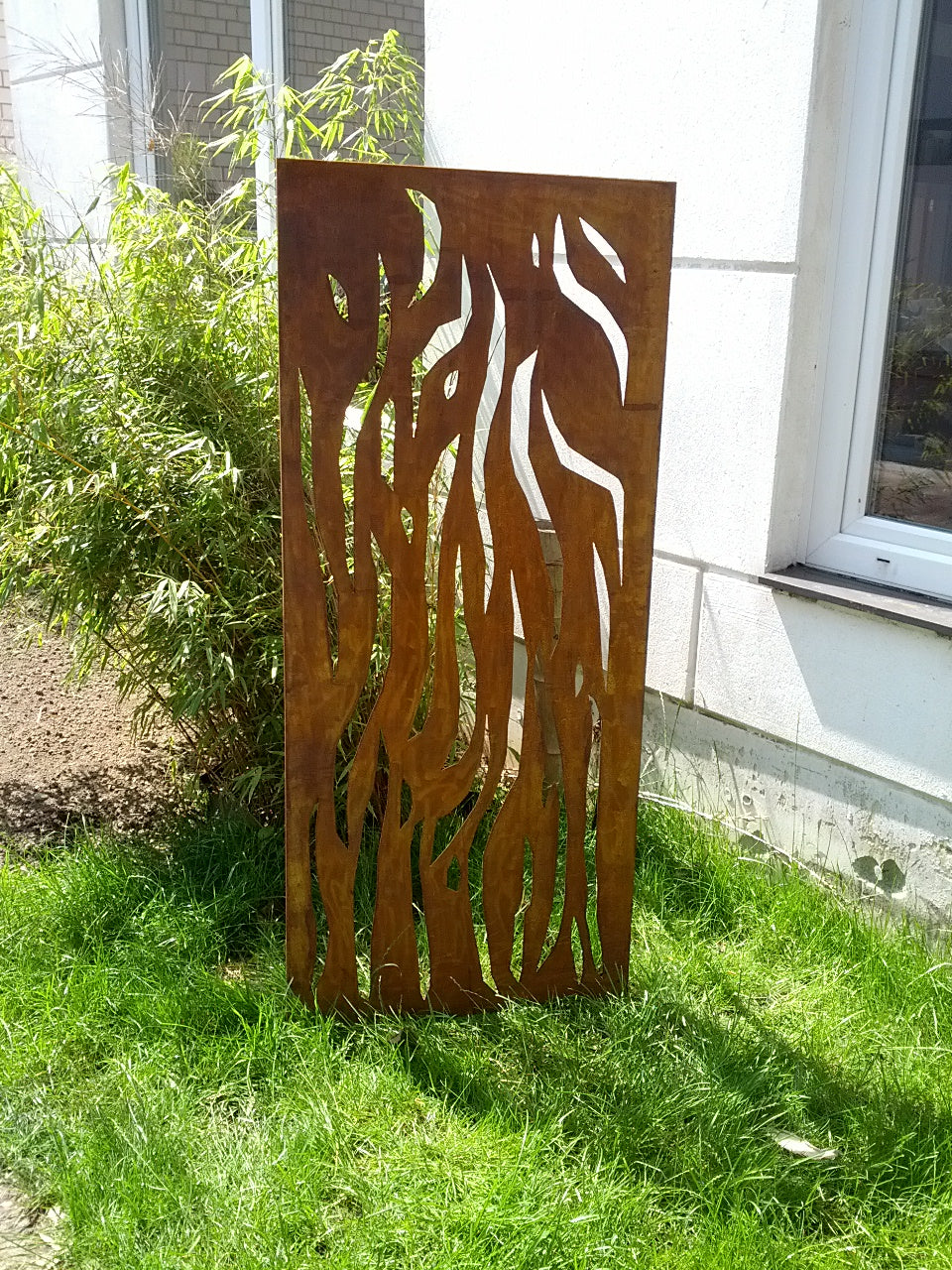 Garden decoration, rust, privacy screen wall W50H125cm