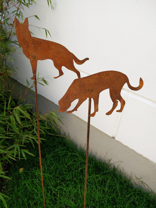 2 pcs. Garden stake, dog, H110cm