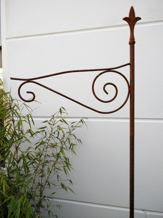 Garden feed hook rust lantern hook hanging basket lamp hook 180cm