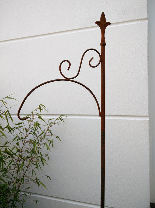 Garden feed hook rust lantern hook hanging basket lamp hook 180cm