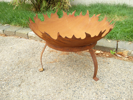 Fire bowl 50cm 1mm with stand