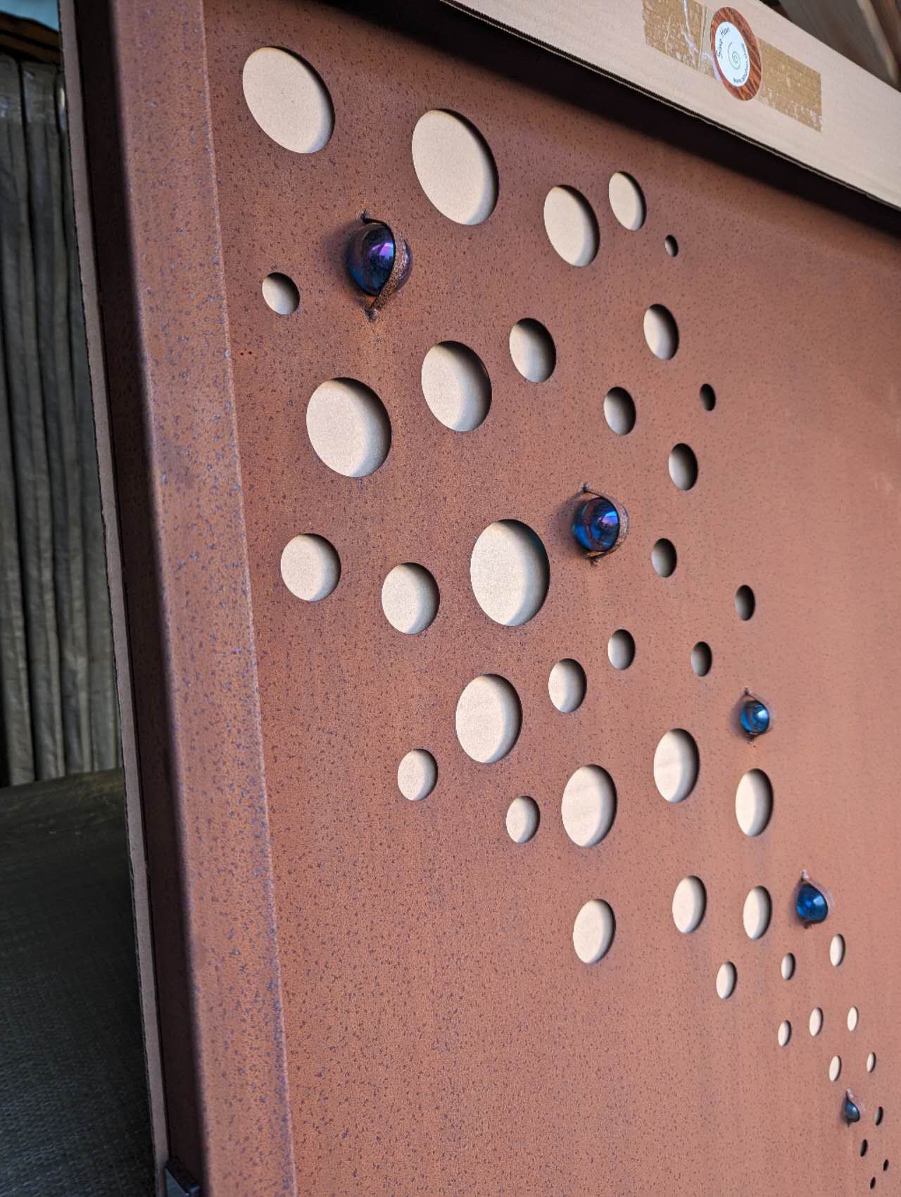 Edelrost Gartentor inkl.Pfosten aus Metall 1.2m  inkl.Türschloss DIN:Rechts 032105