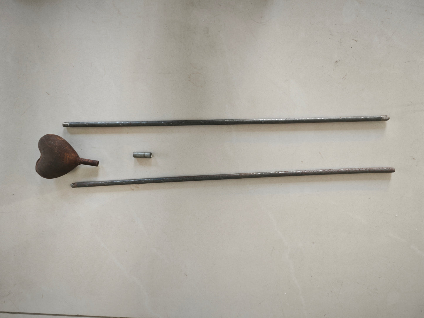 Edelrost tuinprikker van natuursteen, metaal, hart, 030869, 104cm