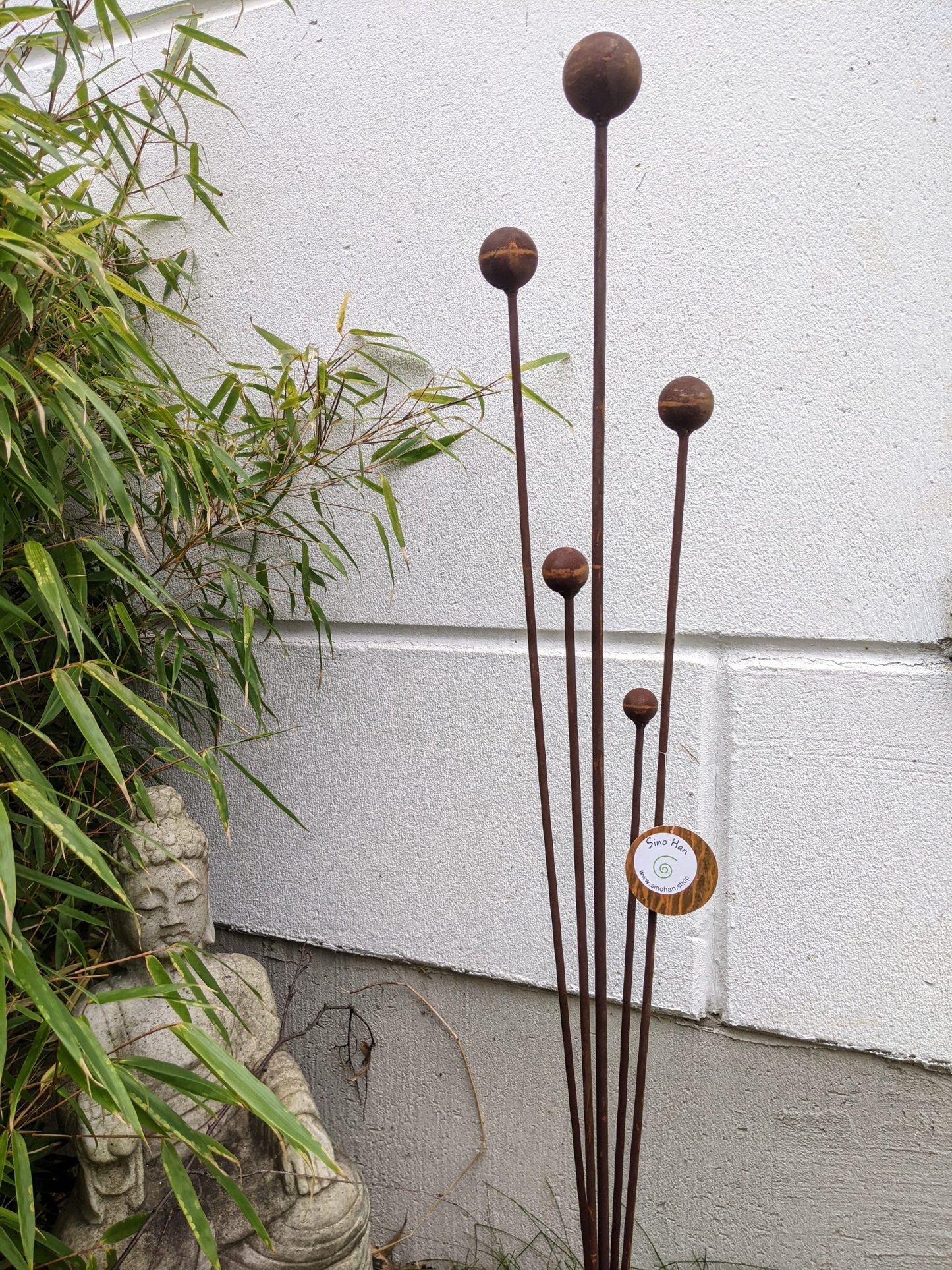 Edelrost garden stake garden ball made of metal rust H116cm 1.25kg 032139