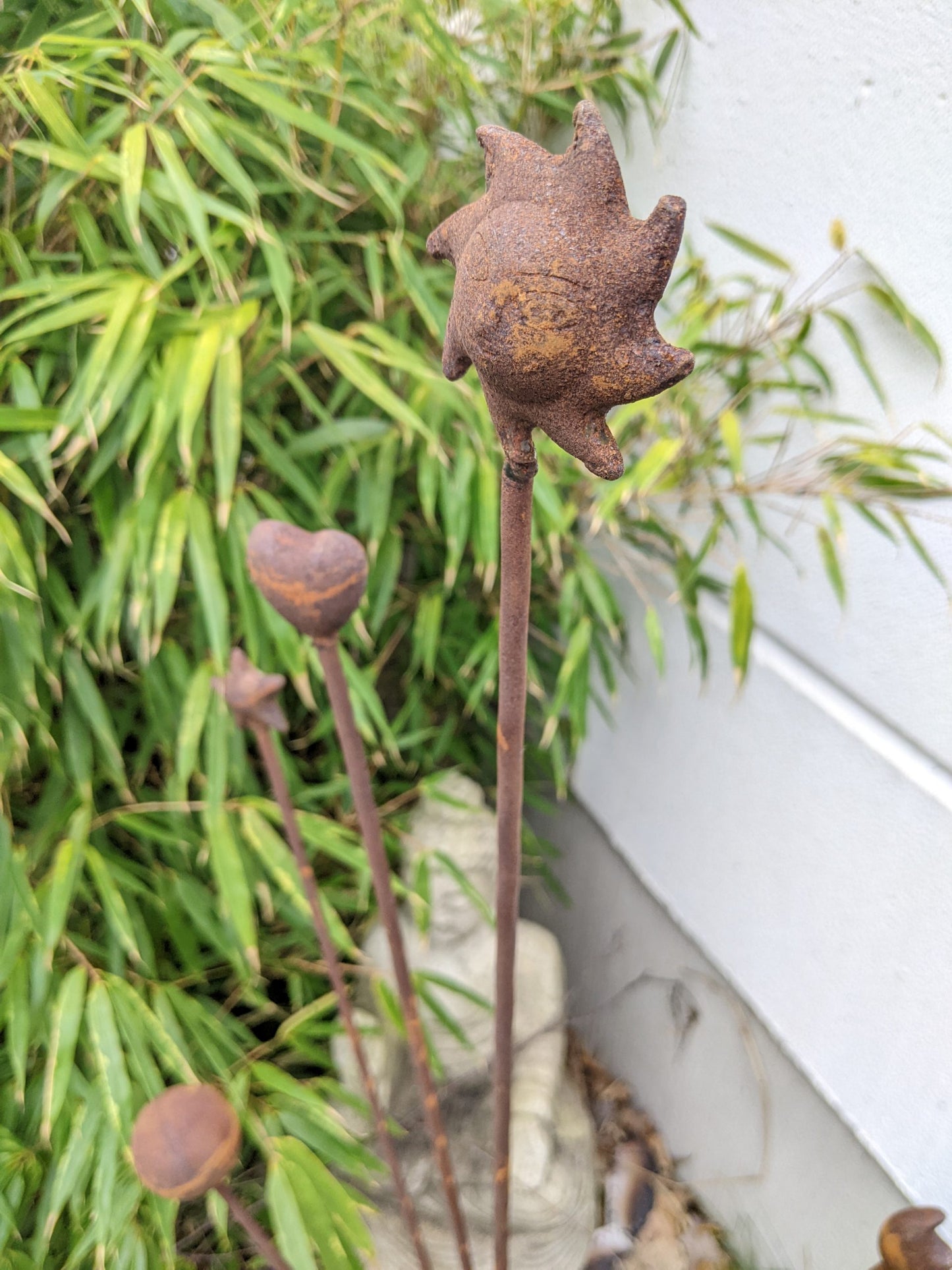 Edelrost garden stake garden ball made of metal rust H115cm 032140 wish