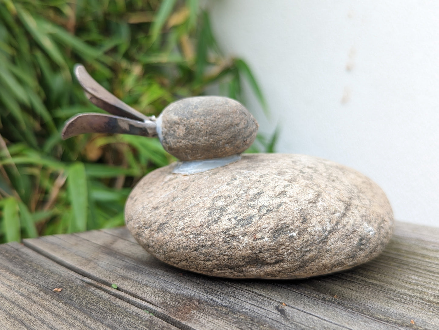 Garden bird, natural stone, garden decoration,