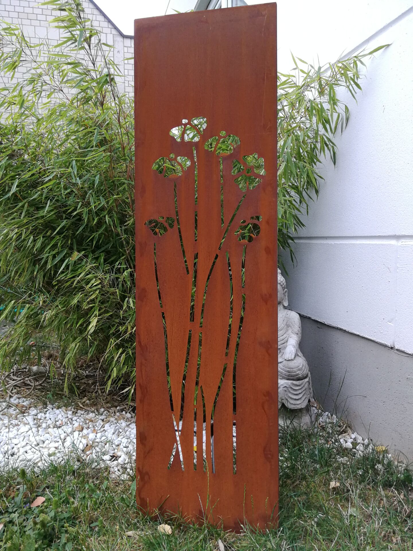 Patina garden privacy screen metal 1mm rust privacy screen handcrafted