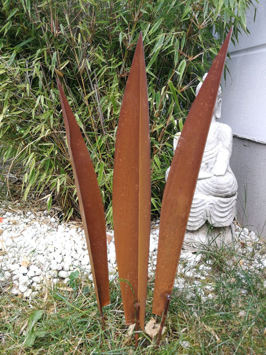 Edelrost garden stake rust garden bed stake garden figure sculpture rust 031570-2 H60 54 48 cm inset handmade