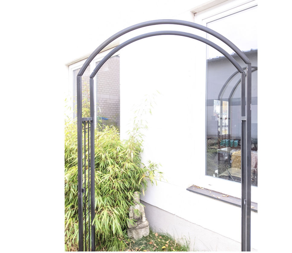 B choice, painting problem, garden rose arch black trellis support no rust L119*W25*H210cm