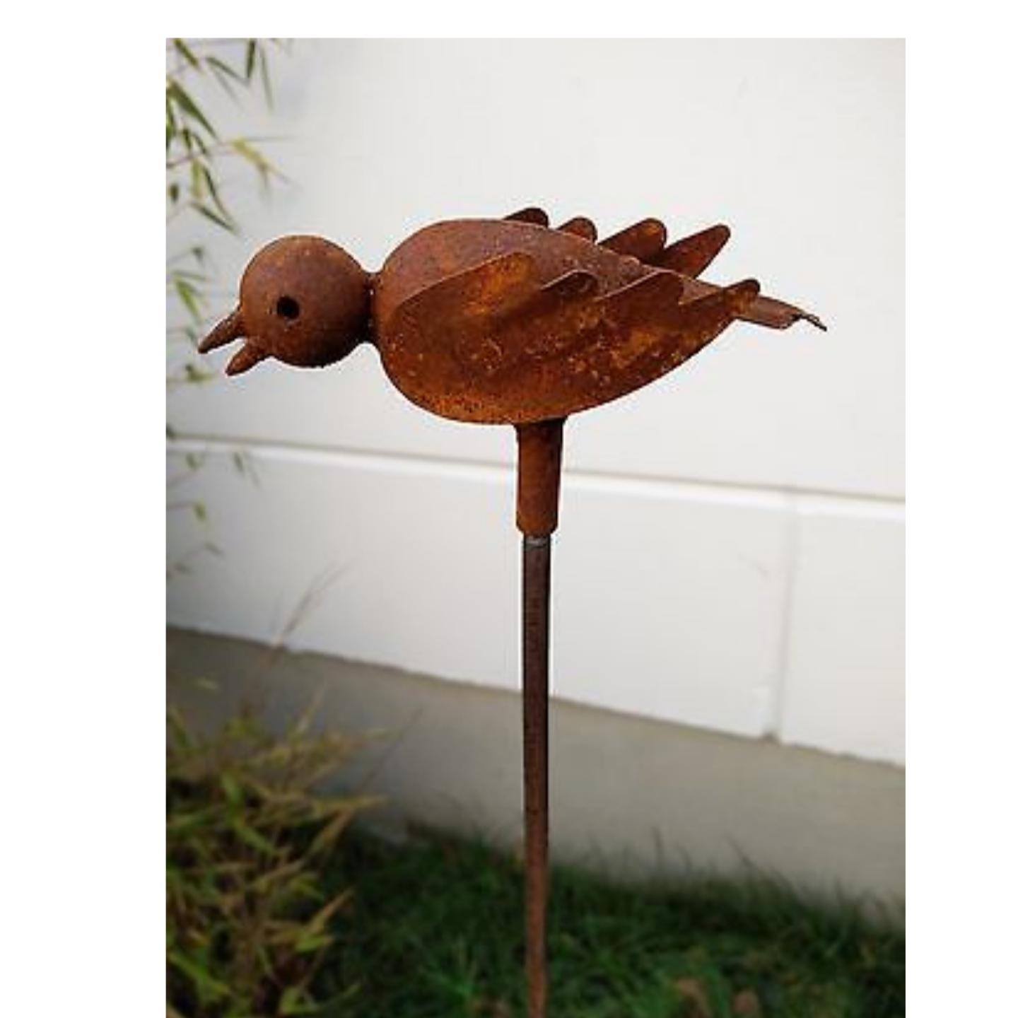 Noble rust garden stake garden bird rust bed stake garden decoration bird H100cm