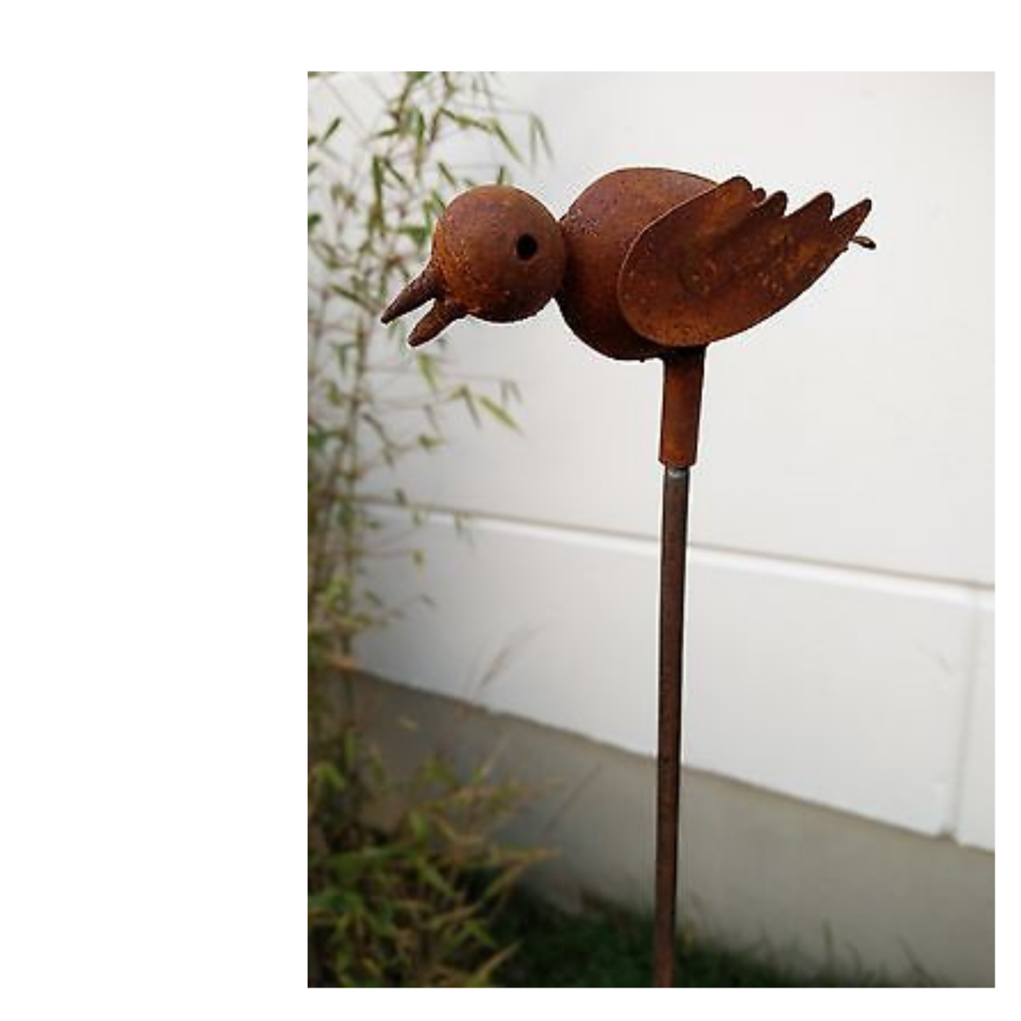 Noble rust garden stake garden bird rust bed stake garden decoration bird H100cm