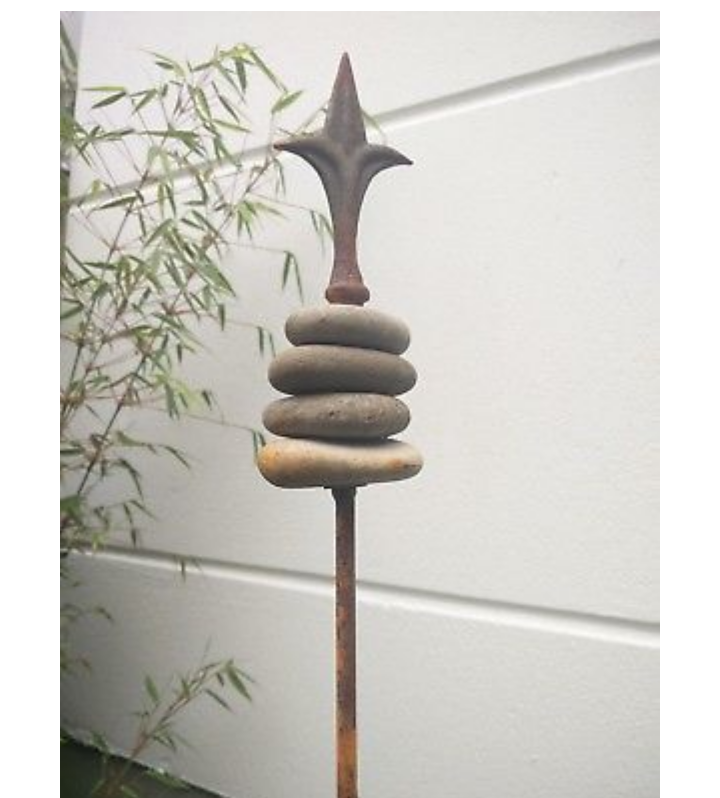 Noble rust garden decoration, garden stake noble rust, rust, metal, stone decoration, rust 110cm, 030870