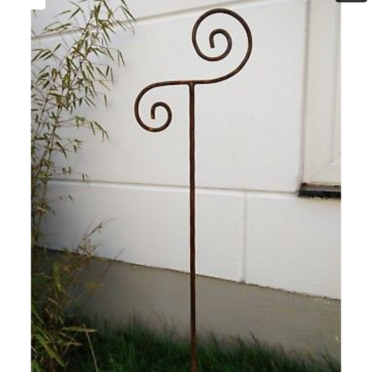 Metal rust feeding hook 115cm for garden lantern glass lantern garden decoration