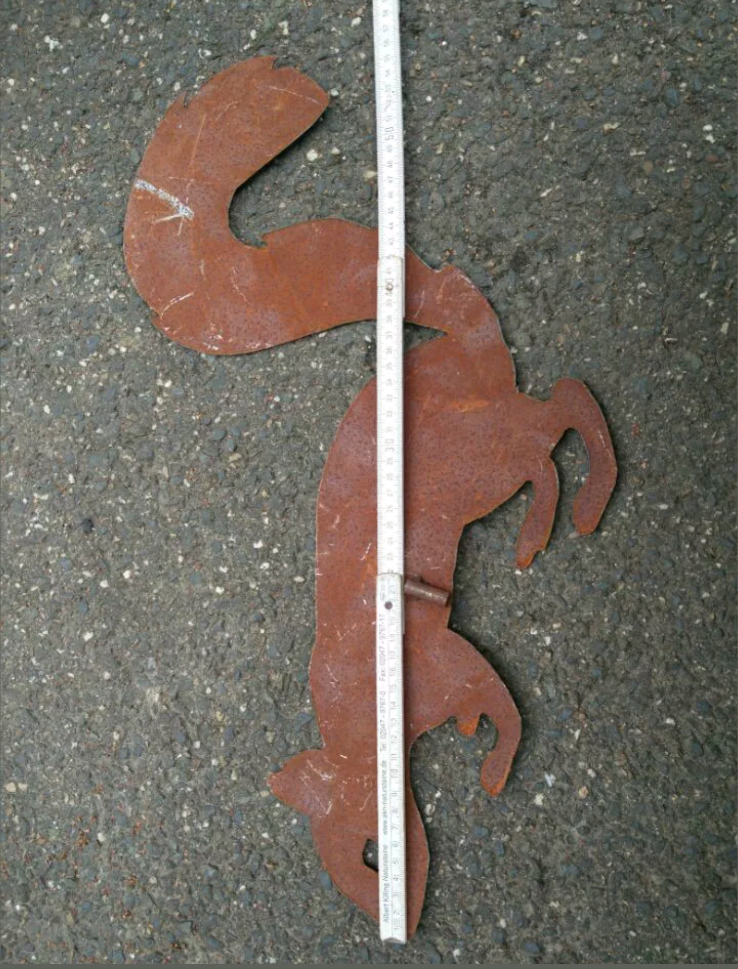 Garden rust squirrel rust garden garden stake rust decoration garden figureL55cm