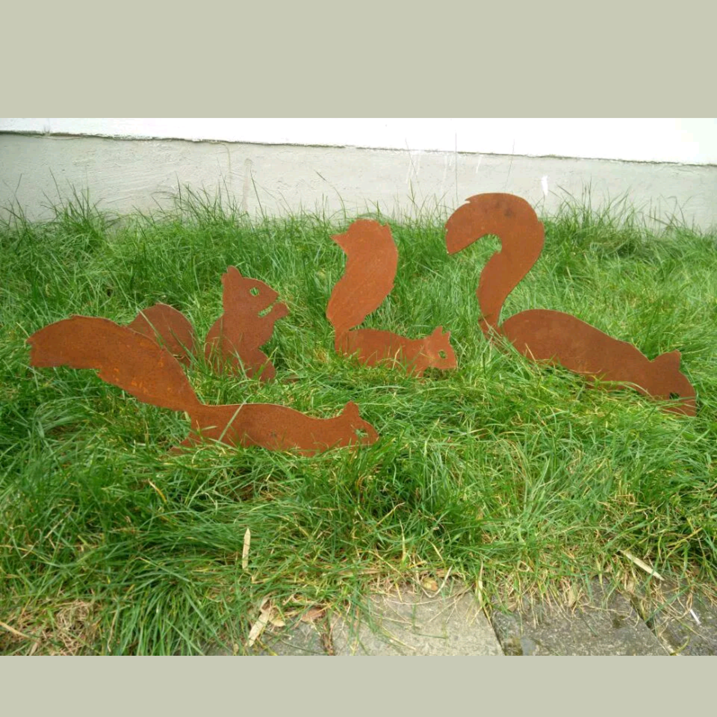 Garden rust squirrel rust garden garden stake rust decoration garden figureL55cm