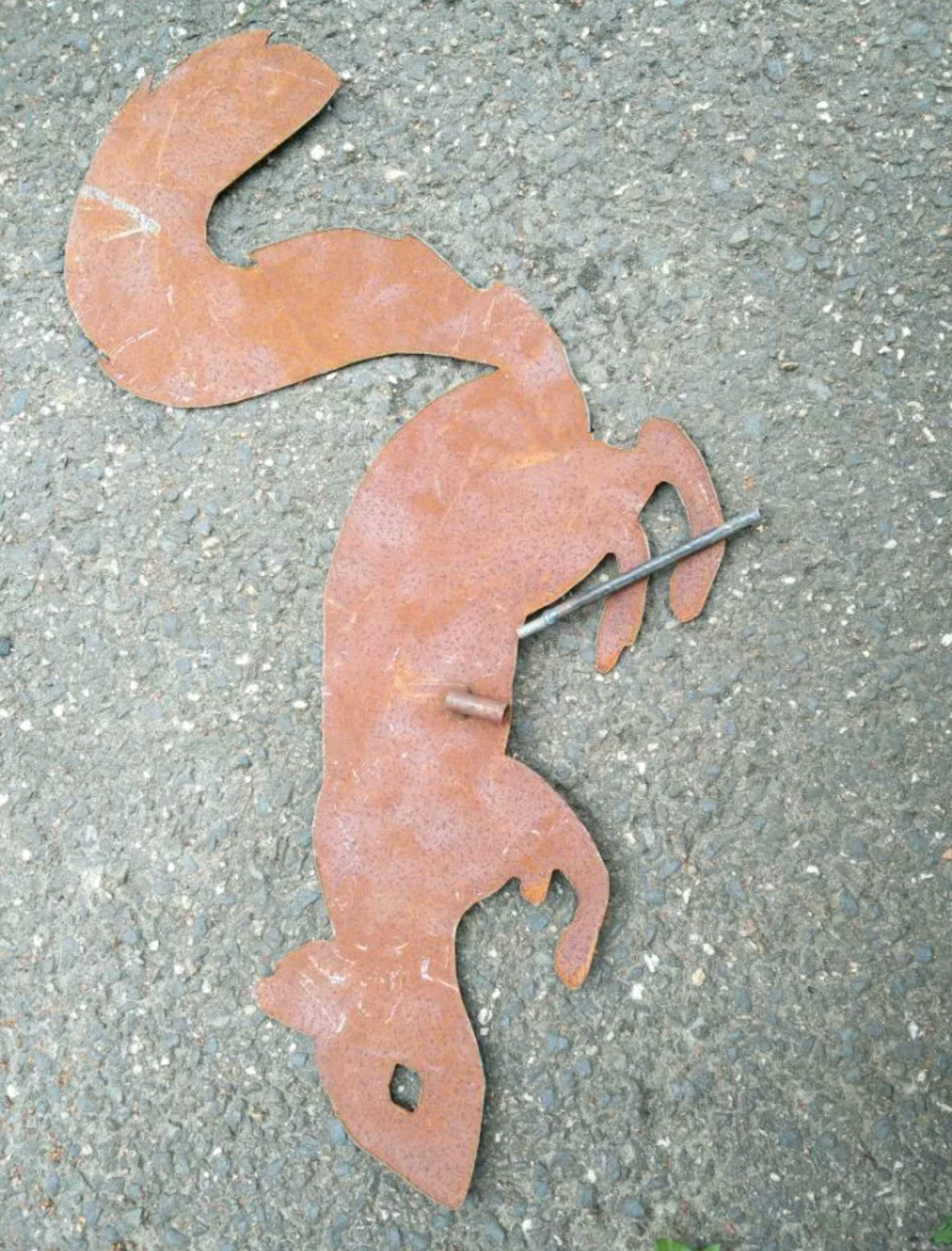 Garden rust squirrel rust garden garden stake rust decoration garden figureL55cm