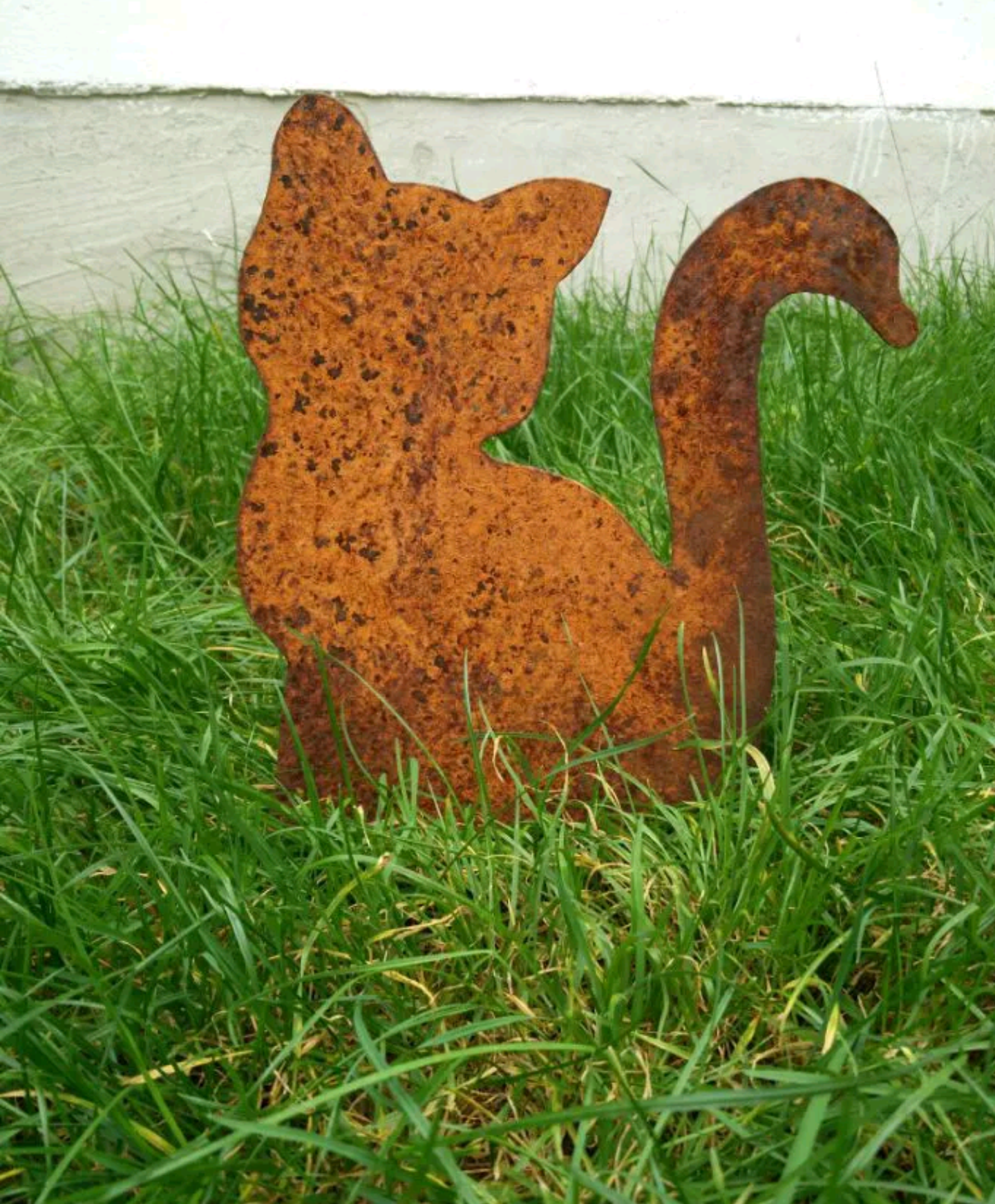 Patina Garden Cat Rust Metal Garden Decoration H30*24cm 031625