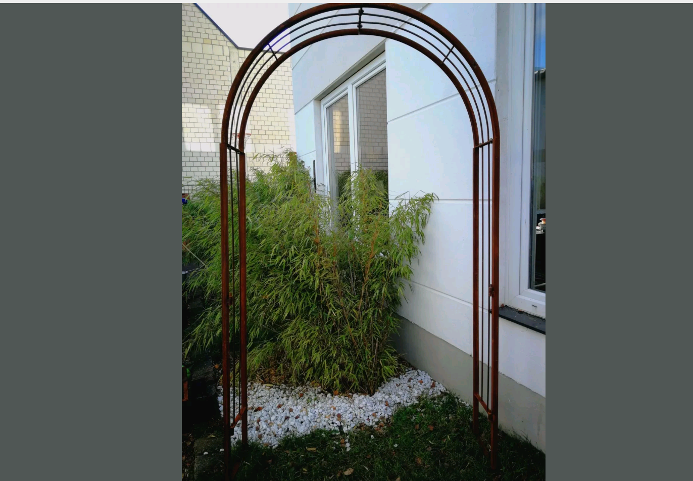 Edelrost rose arch rust rose support garden trellis 120*30*220cm rust 031926-1