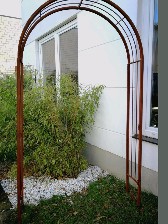 Edelrost rose arch rust rose support garden trellis 120*30*220cm rust 031926-1