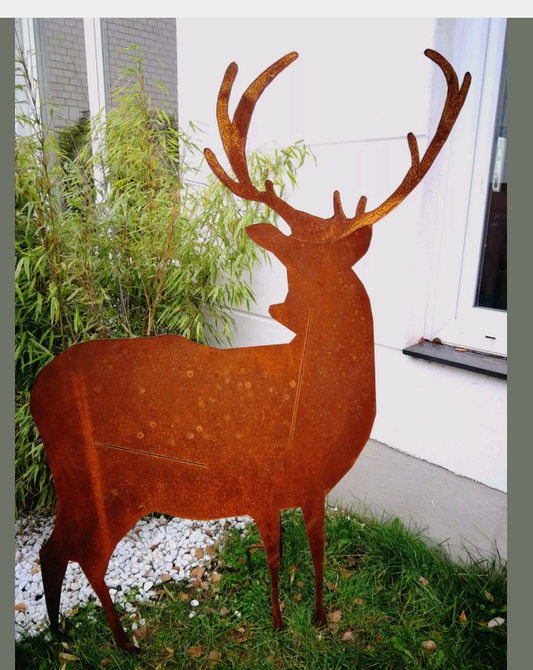 Noble rust garden deer rust figures garden animal rust deer 031861 105*1.5*135cm