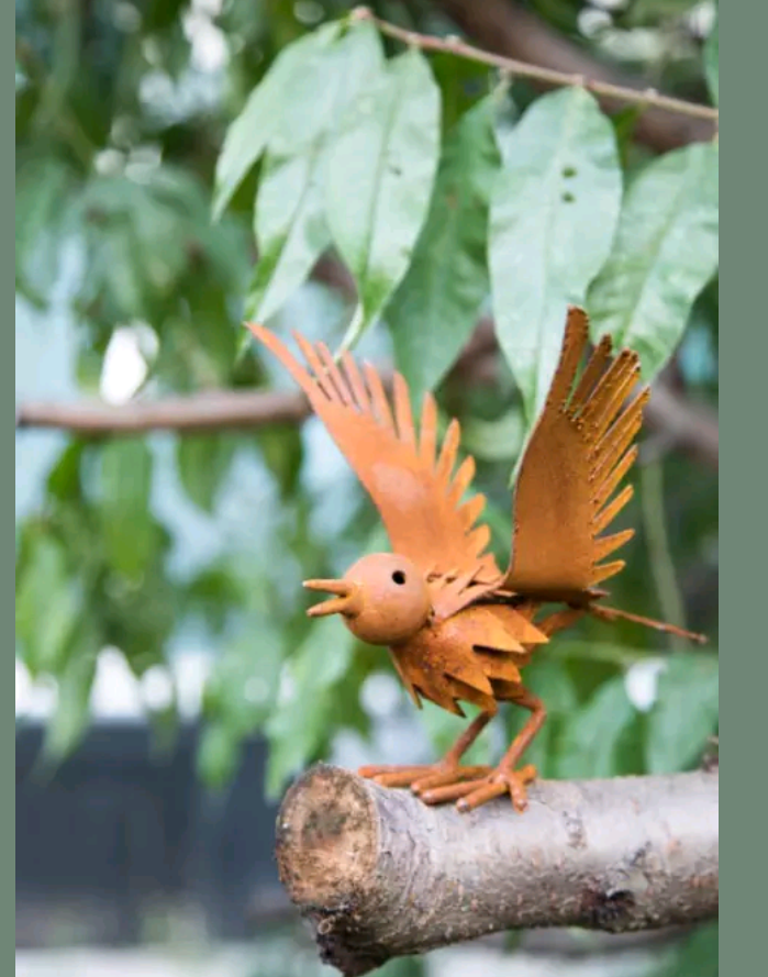 Noble rust garden bird garden decoration rust bird 031798