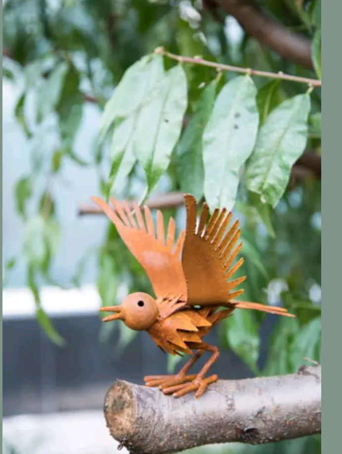 Noble rust garden bird garden decoration rust bird 031798