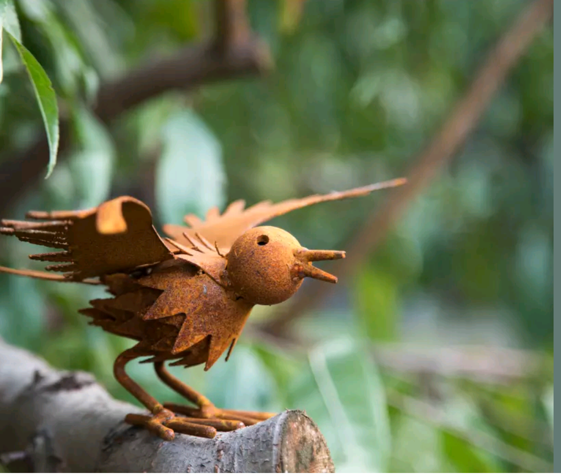 Noble rust garden bird garden decoration 23*18*11cm ， 031797