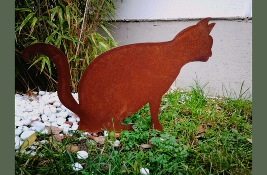 Noble rust garden cat rust cat garden figures garden decoration 031624 46*34cm