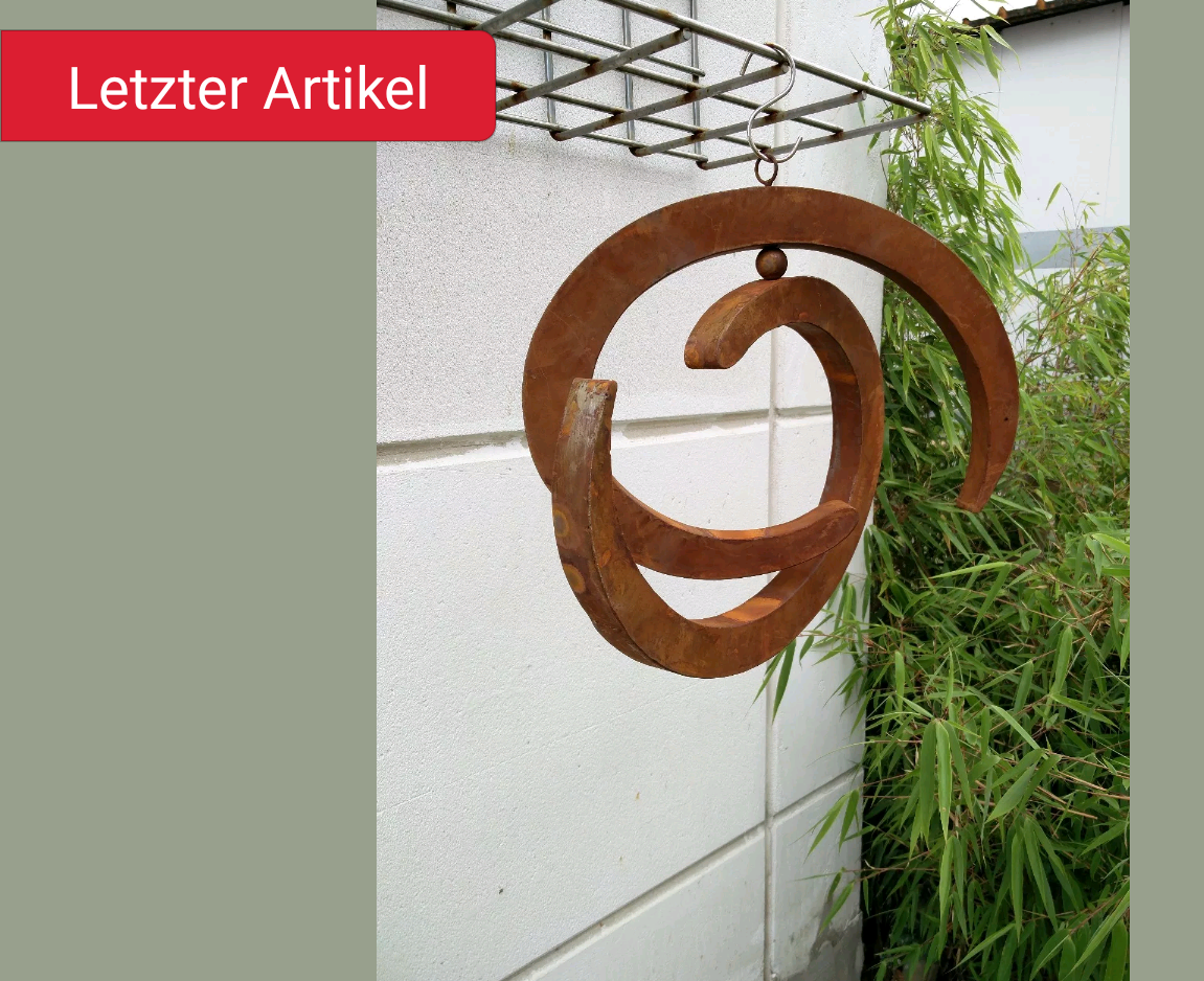 Edelrost Gartenskulptur Rost Garten Figure Ring Rost Metall 45x37.9x3cm 029986