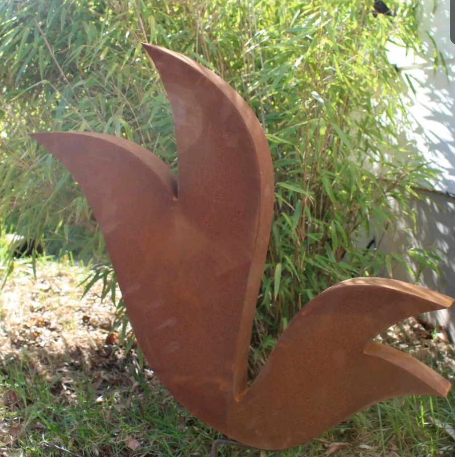 Garden rust garden sculpture garden stake rust garden figure H40*44*5cm 031770-1