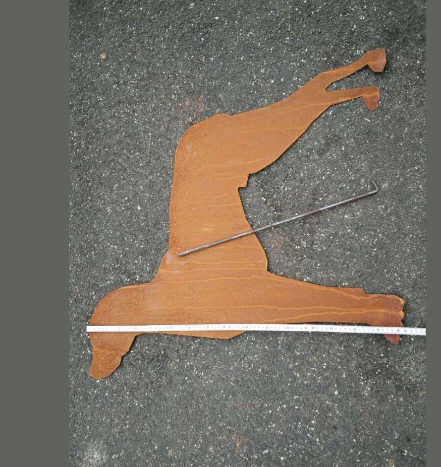 Noble rust dog garden dog rust figures garden decoration metal garden stake 85*81cm