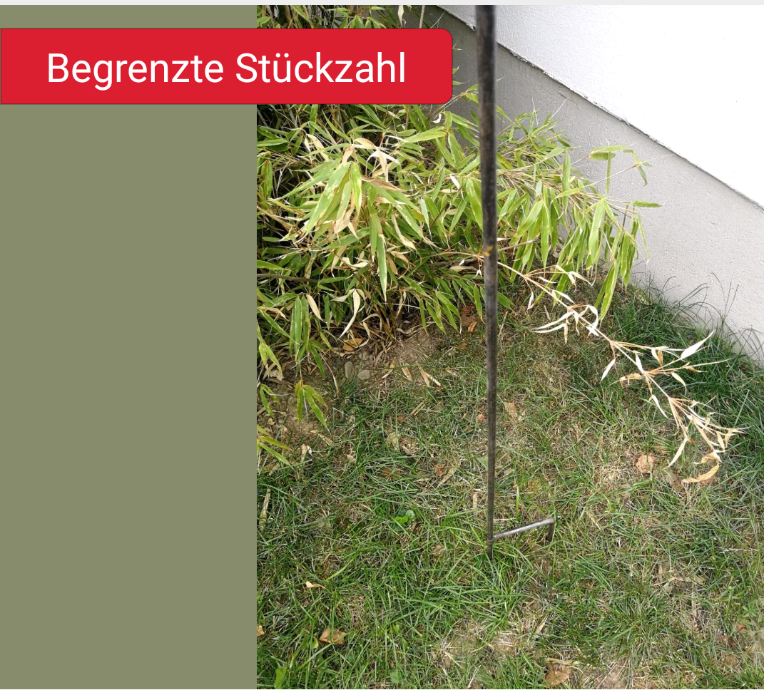 Gartenstecker Rost Beetstecker Garten Glaskugel Glasdeko H120*14cm Metall