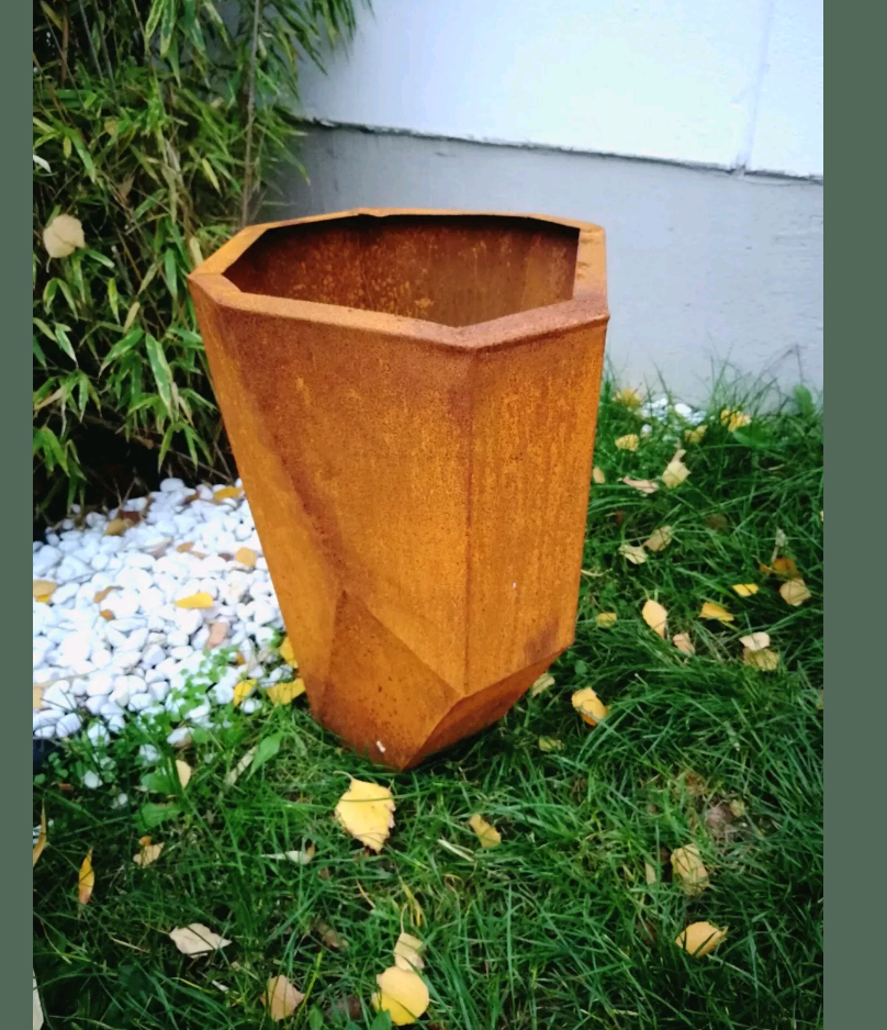 Rust plant bowl rust garden flowerpot rust planter garden decoration rust 031888