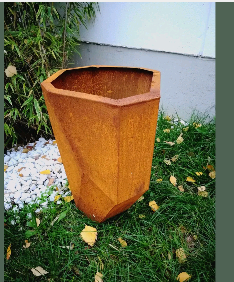 Rust plant bowl rust garden flowerpot rust planter garden decoration rust 031888