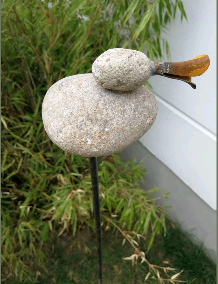 Garden stake rust flower bed stake garden stone stake H120*14*8cm 029414