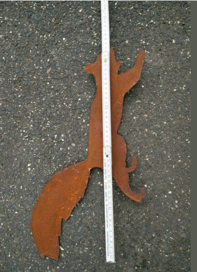 Garden rust squirrel rust garden garden stake rust decoration garden figure 43*25