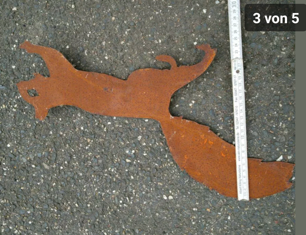 Garden rust squirrel rust garden garden stake rust decoration garden figure 43*25