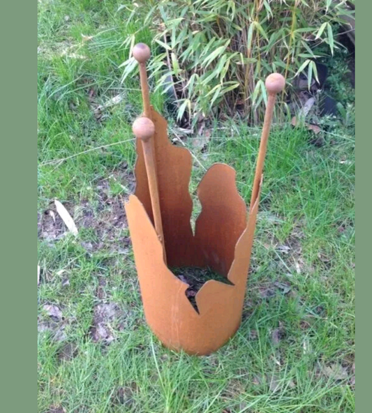 Garden rust stand for fire bowl rust plant bowl H60*23 cm metal