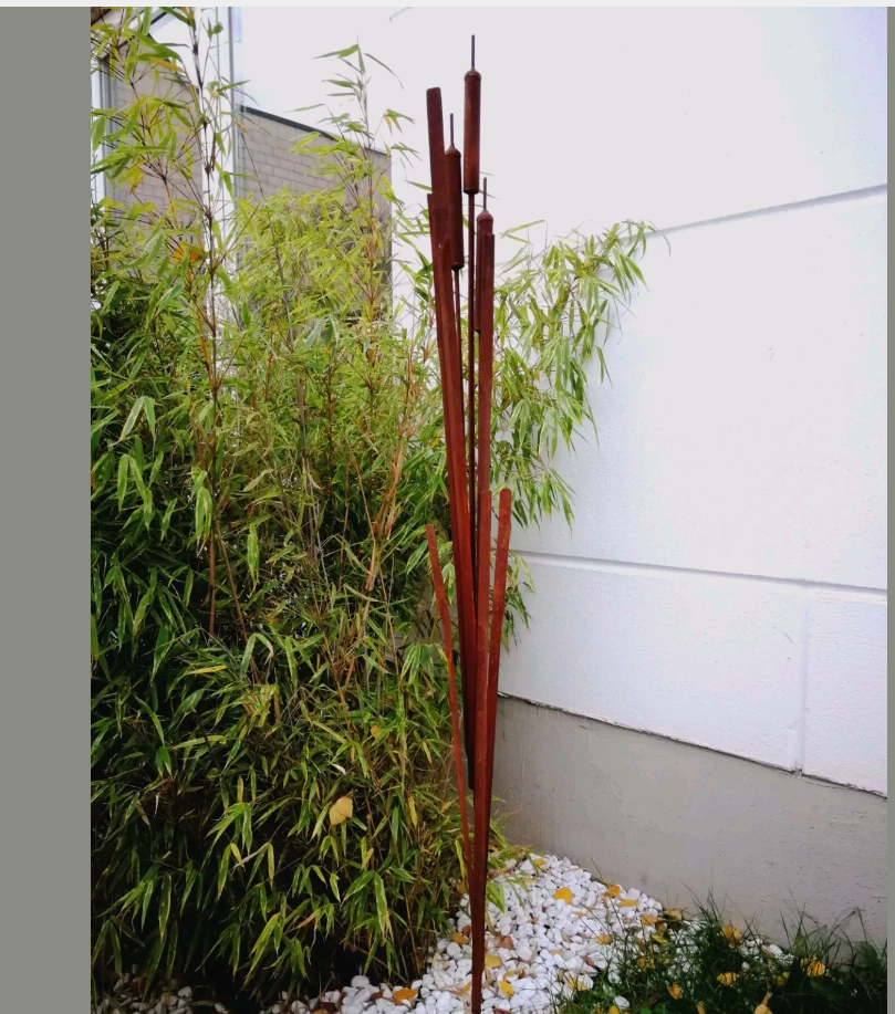 Noble rust garden stake bed stake garden reed rust garden decoration 030790 H150cm