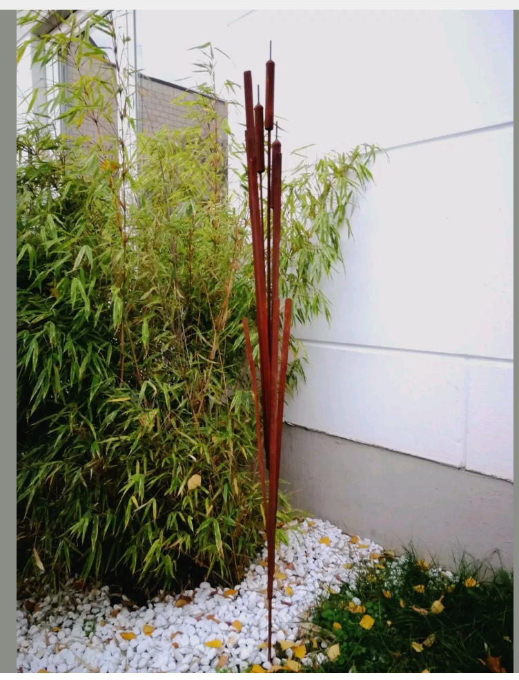 Noble rust garden stake bed stake garden reed rust garden decoration 030790 H150cm