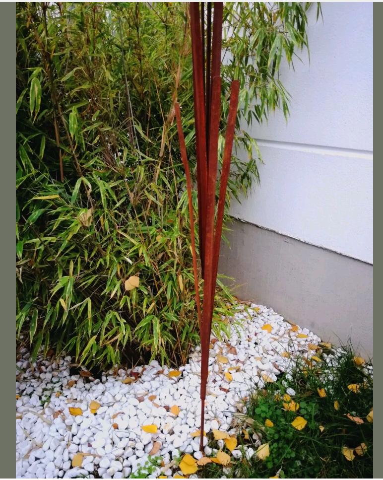 Noble rust garden stake bed stake garden reed rust garden decoration 030790 H150cm