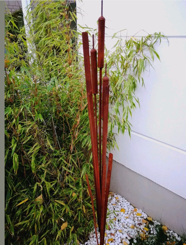 Noble rust garden stake bed stake garden reed rust garden decoration 030790 H150cm