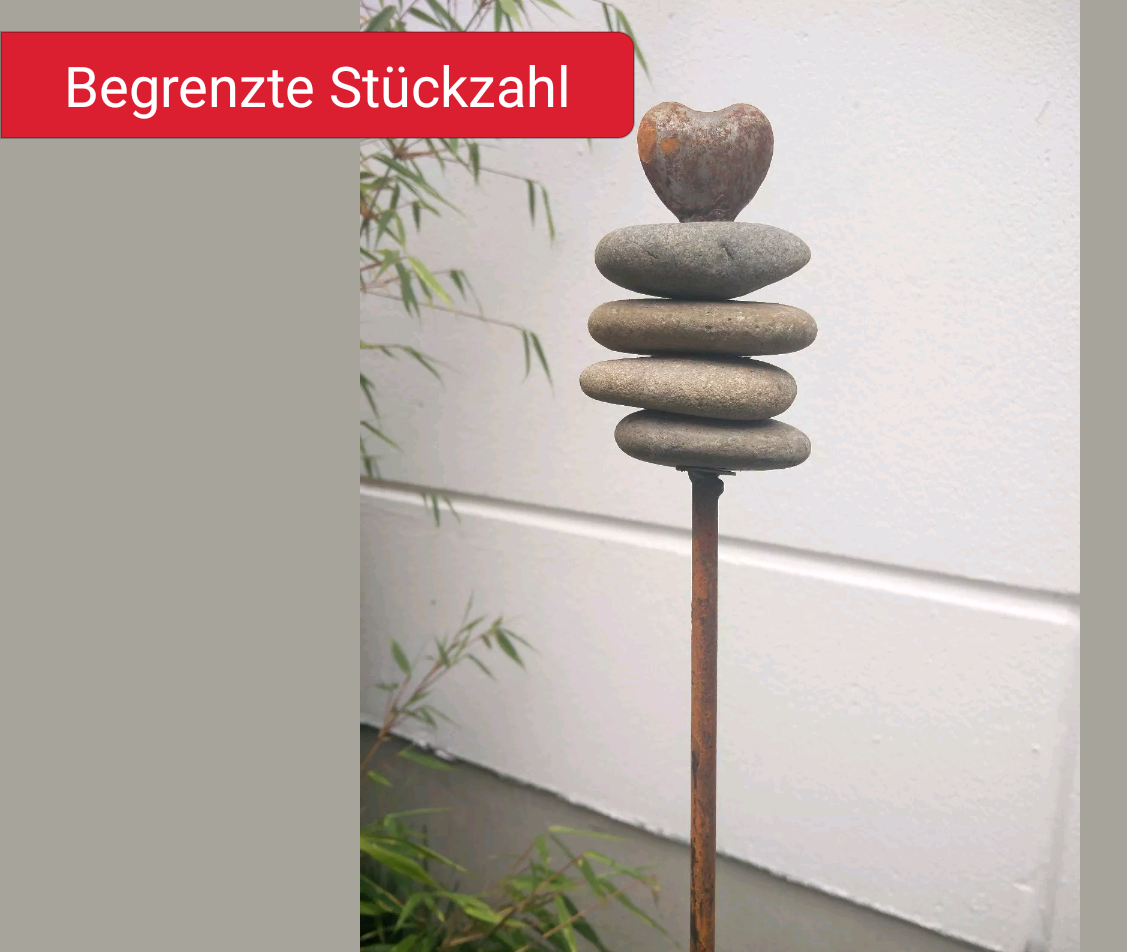 Edelrost Gartenstecker Rost GartenHerz Rost Herz Gartendeko SteinHerz 030869, 104cm