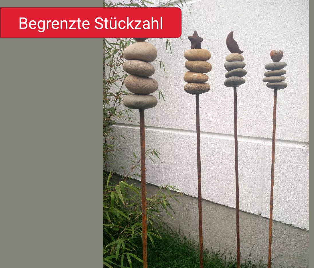 Edelrost Gartenstecker Rost GartenHerz Rost Herz Gartendeko SteinHerz 030869, 104cm