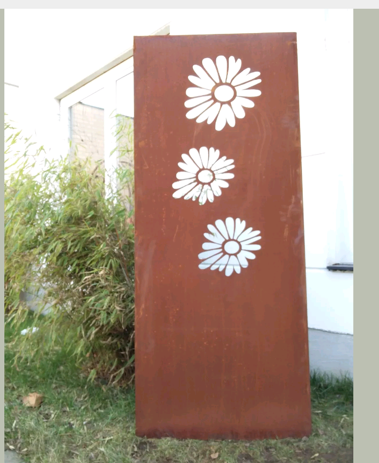 Rust garden privacy screen rust privacy screen rust metal garden decoration 150*75cm