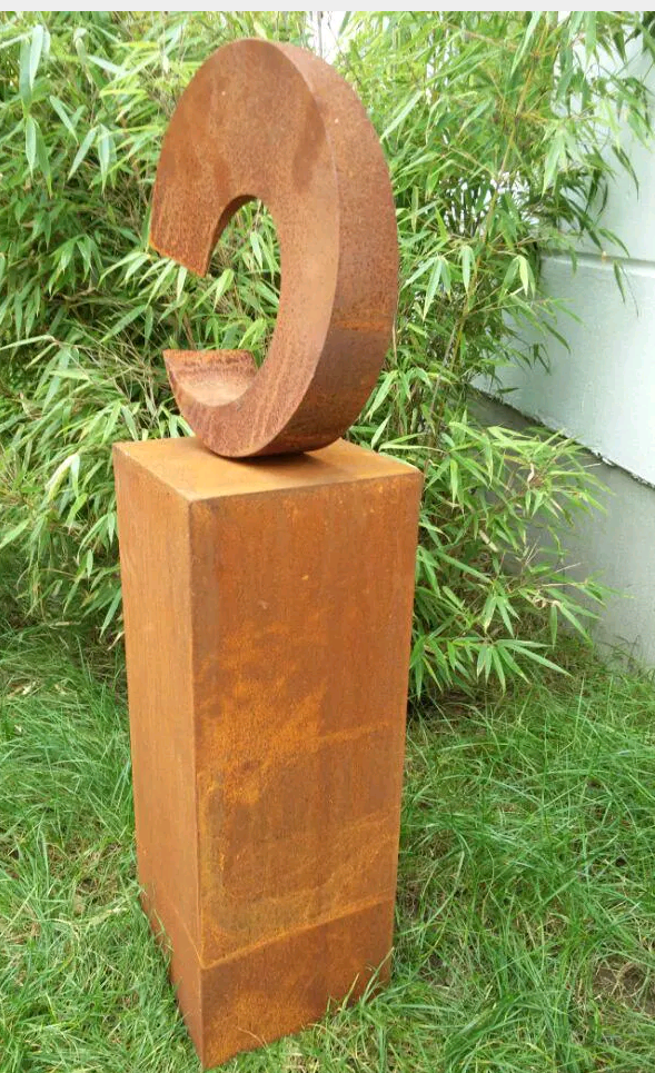 Edelrost GartenStecker Gartenskulptur Rost GartenFiguren Glück Symbol H94*34cm