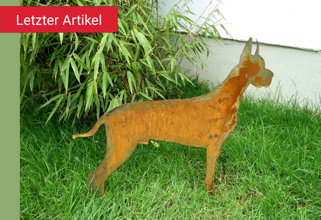 Dog rust, garden figures dog, garden dog, rust, metal, garden animal L52cm